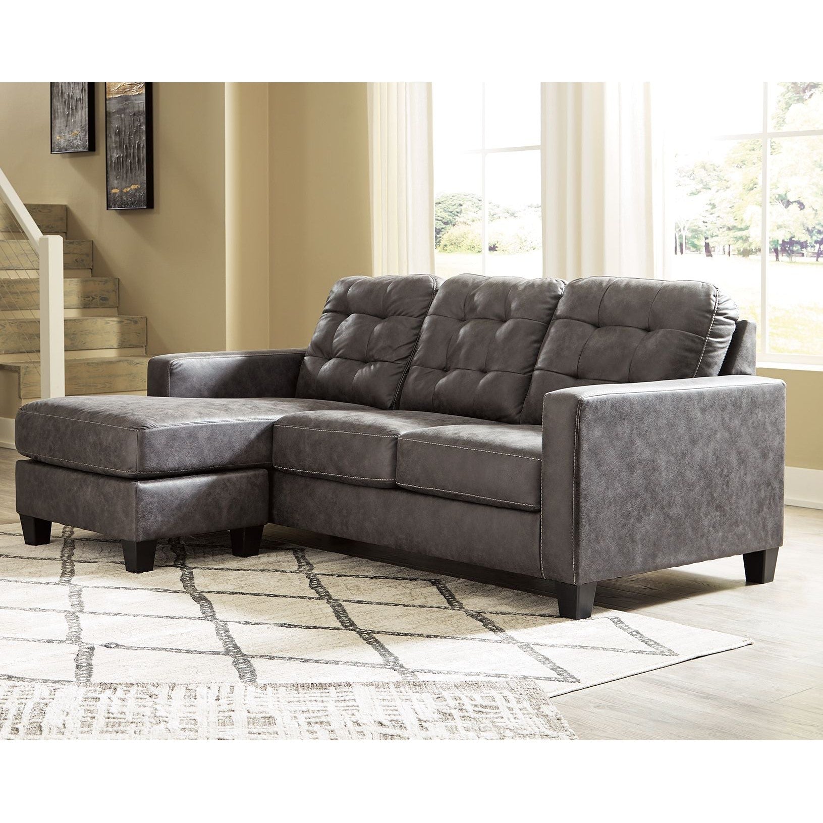 Venaldi - Gunmetal - Sofa Chaise