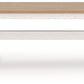 Purlaney - Large Dining Room Bench - Antique White / Natural
