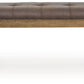 Urbinforte - Large Upholstered Dining Room Bench - Light Brown