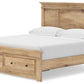 Makidern - Panel Storage Bed With Under Bed Storage Unit And Storage Footboard