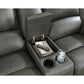CALDERWELL RECLINING LOVESEAT WITH CONSOLE - GRAY