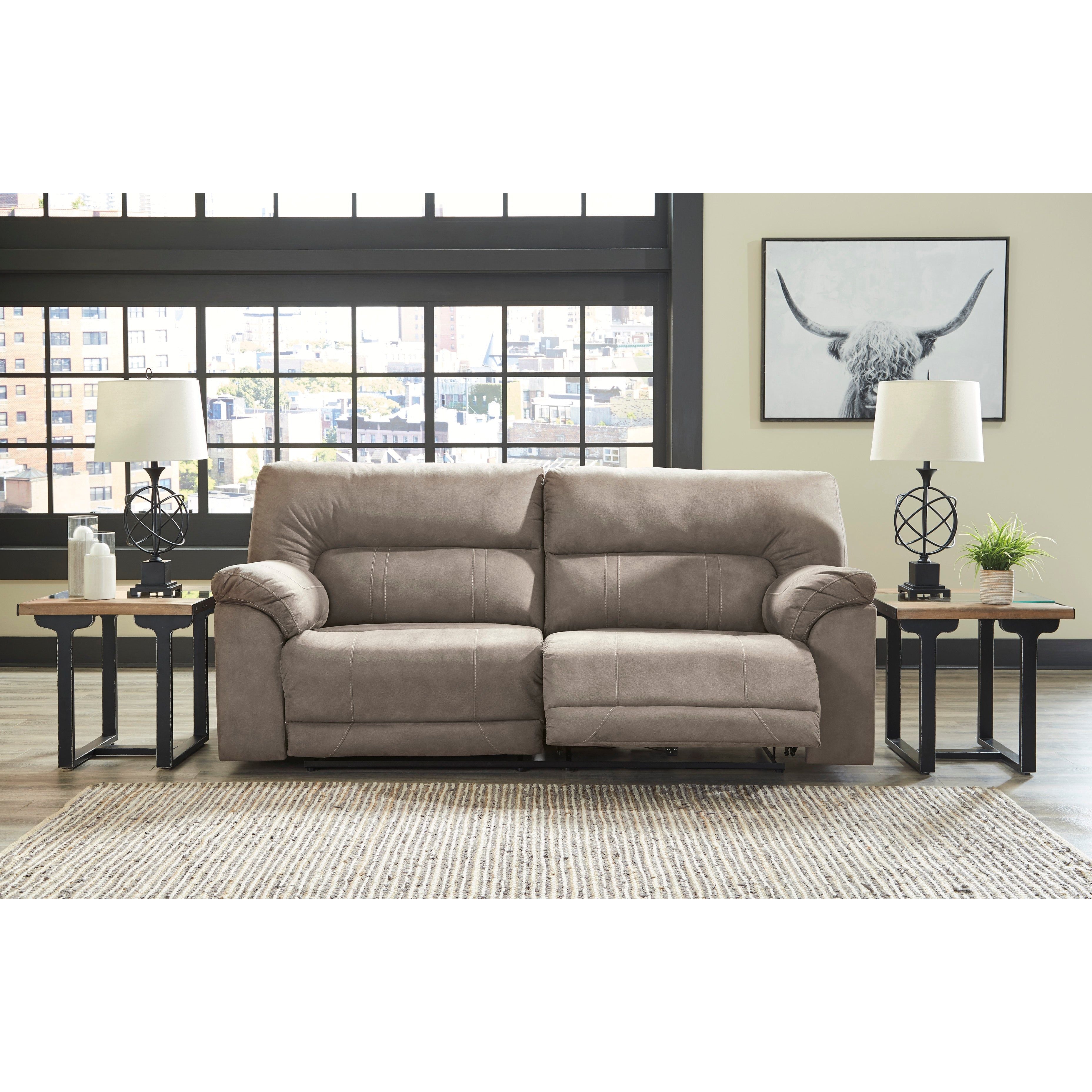 CALDERWELL RECLINING SOFA GRAY Fraser Furniture Mattresses