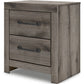 Graystorm - Brown Gray - Two Drawer Night Stand