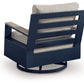 East Beach - Swivel Glider Chair With Cushion - Blue