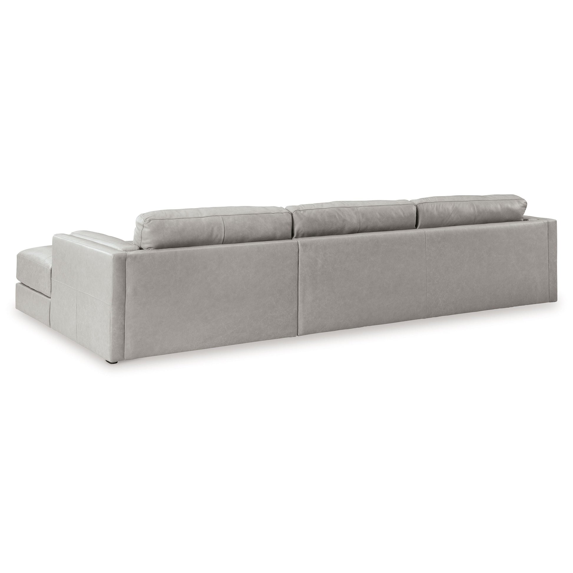 Amiata - Glacier - 2-Piece Sectional With Raf Corner Chaise - Leather Match