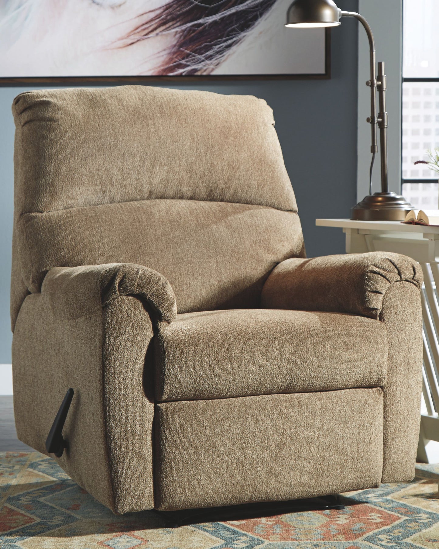 Nerviano - Mocha - Zero Wall Recliner - Fabric