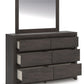 Fraluna - Dresser And Mirror - Charcoal