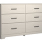 Stelsie - White - Six Drawer Dresser