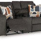 Kanlow - Dusk - Dbl Reclining Loveseat With Console - Fabric