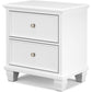 Fortman - White - Two Drawer Night Stand