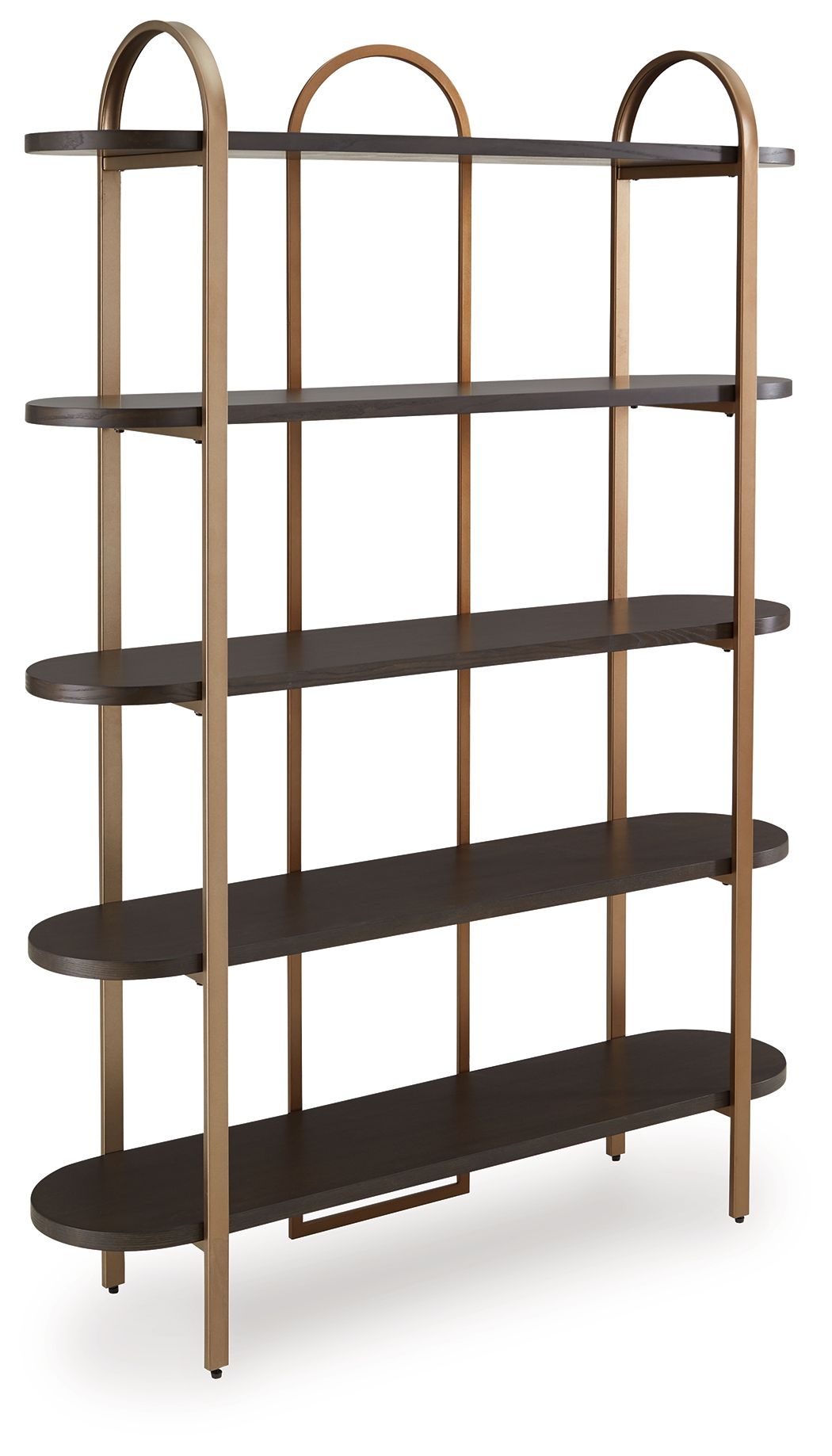 Brentmour - Brown / Gold Finish - Bookcase