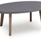 Harmony Headlands - Oval Cocktail Table - Natural / Gray