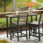 Shoreline Beach - Outdoor Counter Table And 2 Barstools (Set of 3) - Black / Beige
