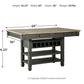 Tyler - Black / Gray - Rectangular Dining Room Counter Table