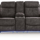 Brysonview - Double Reclining Loveseat With Console - Charcoal