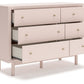 Wistenpine - Blush - Six Drawer Dresser