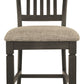 Tyler - Black / Grayish Brown - Upholstered Barstool (Set of 2)