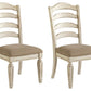 Realyn - Dining UPH Side Chair (Set of 2) - Ladderback - Chipped White - Fraser Furniture & Mattresses