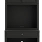 Beckincreek - Black - Bookcase With Door Hutch