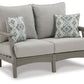 Visola - Loveseat w/Cushion - Gray - Fraser Furniture & Mattresses