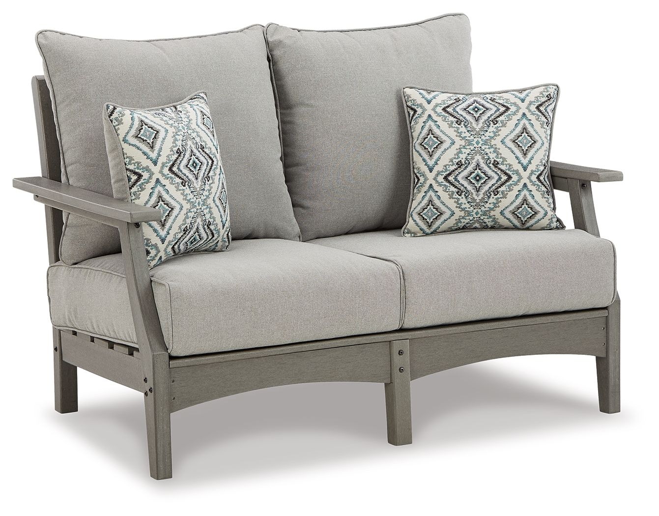 Visola - Loveseat w/Cushion - Gray - Fraser Furniture & Mattresses