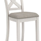 Robbinsdale - Upholstered Barstool (Set of 2) - Antique White - Fraser Furniture & Mattresses