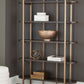 Brentmour - Brown / Gold Finish - Bookcase