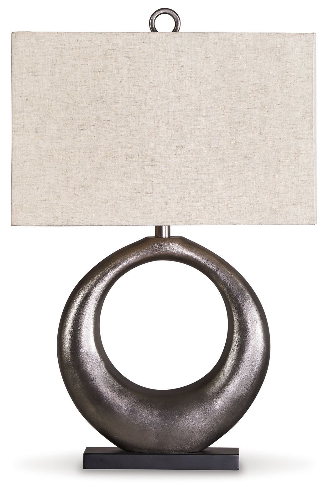 Saria - Metal Table Lamp  - Antique Silver Finish - Fraser Furniture & Mattresses