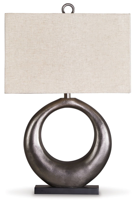 Saria - Metal Table Lamp  - Antique Silver Finish