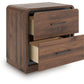 Fortlorn - Walnut Brown - Two Drawer Night Stand