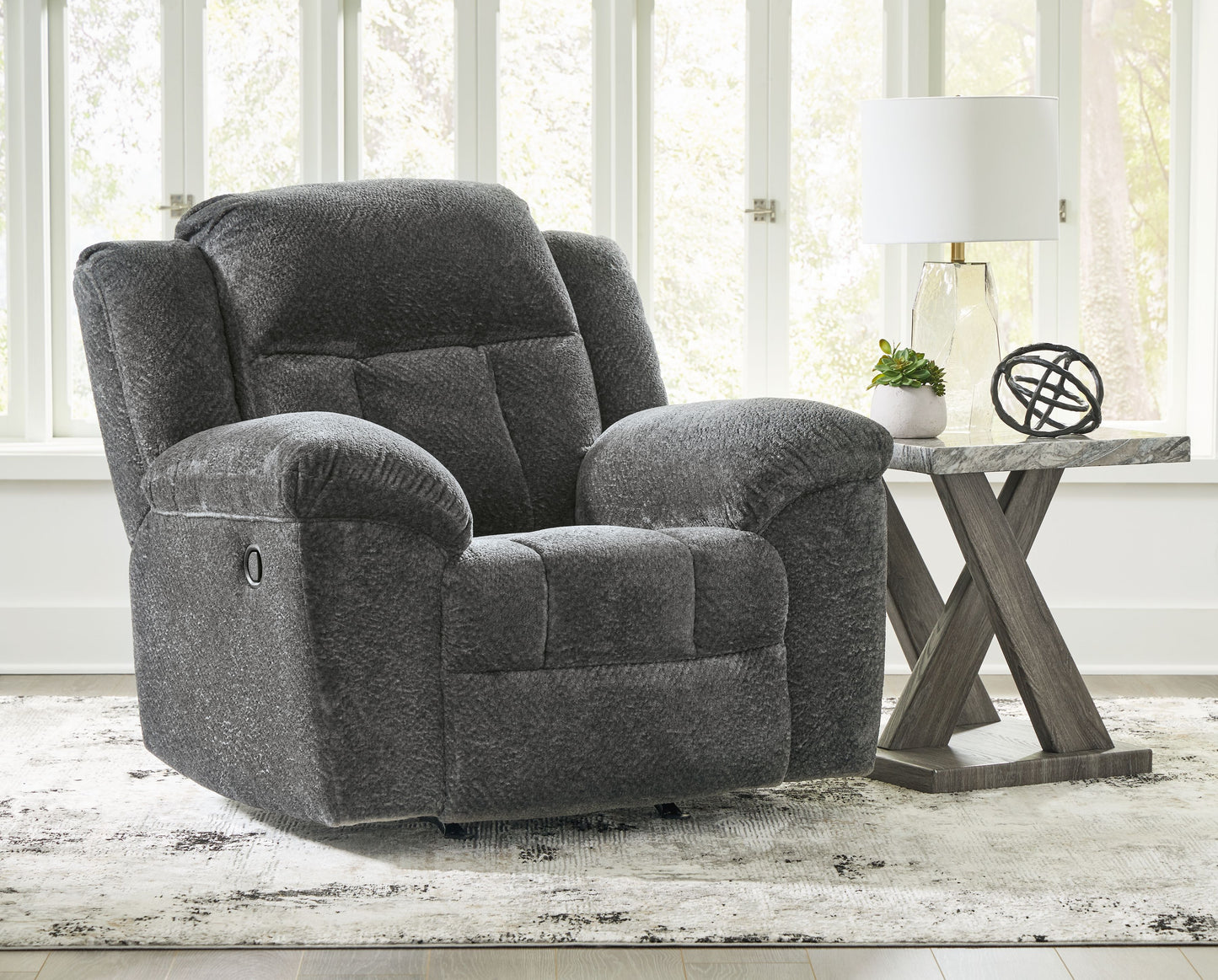 Frohn - Graphite - Rocker Recliner - Fabric