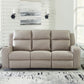 Lavenhorne - Rec Sofa W/Drop Down Table - Pebble
