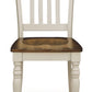 Wirloni - Dining Room Side Chair (Set of 2) - Antique White / Brown - Fraser Furniture & Mattresses