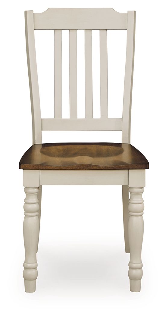 Wirloni - Dining Room Side Chair (Set of 2) - Antique White / Brown - Fraser Furniture & Mattresses