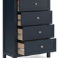 Landocken - Brown / Blue - Four Drawer Chest