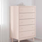 Wistenpine - Blush - Five Drawer Chest