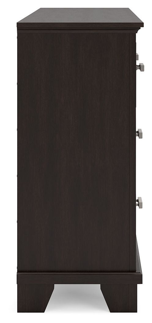Covetown - Dresser - Dark Brown - Fraser Furniture & Mattresses
