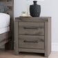 Graystorm - Brown Gray - Two Drawer Night Stand