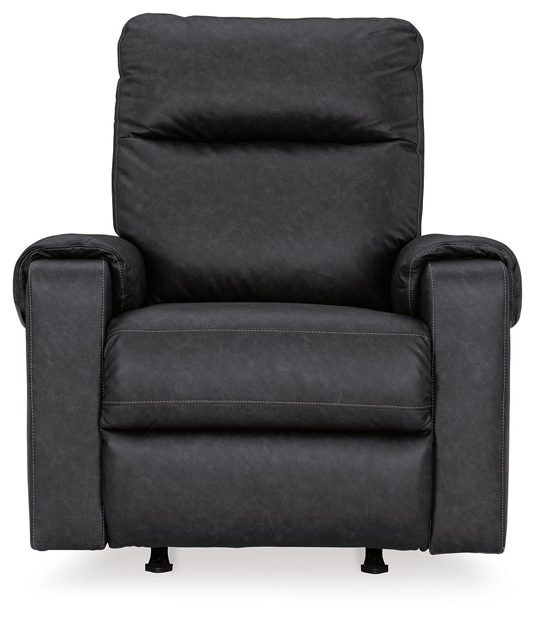 Axtellton - Carbon - Power Rocker Recliner - Faux Leather