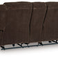 Free Wake - Double Relcining Power Loveseat With Console - Chocolate