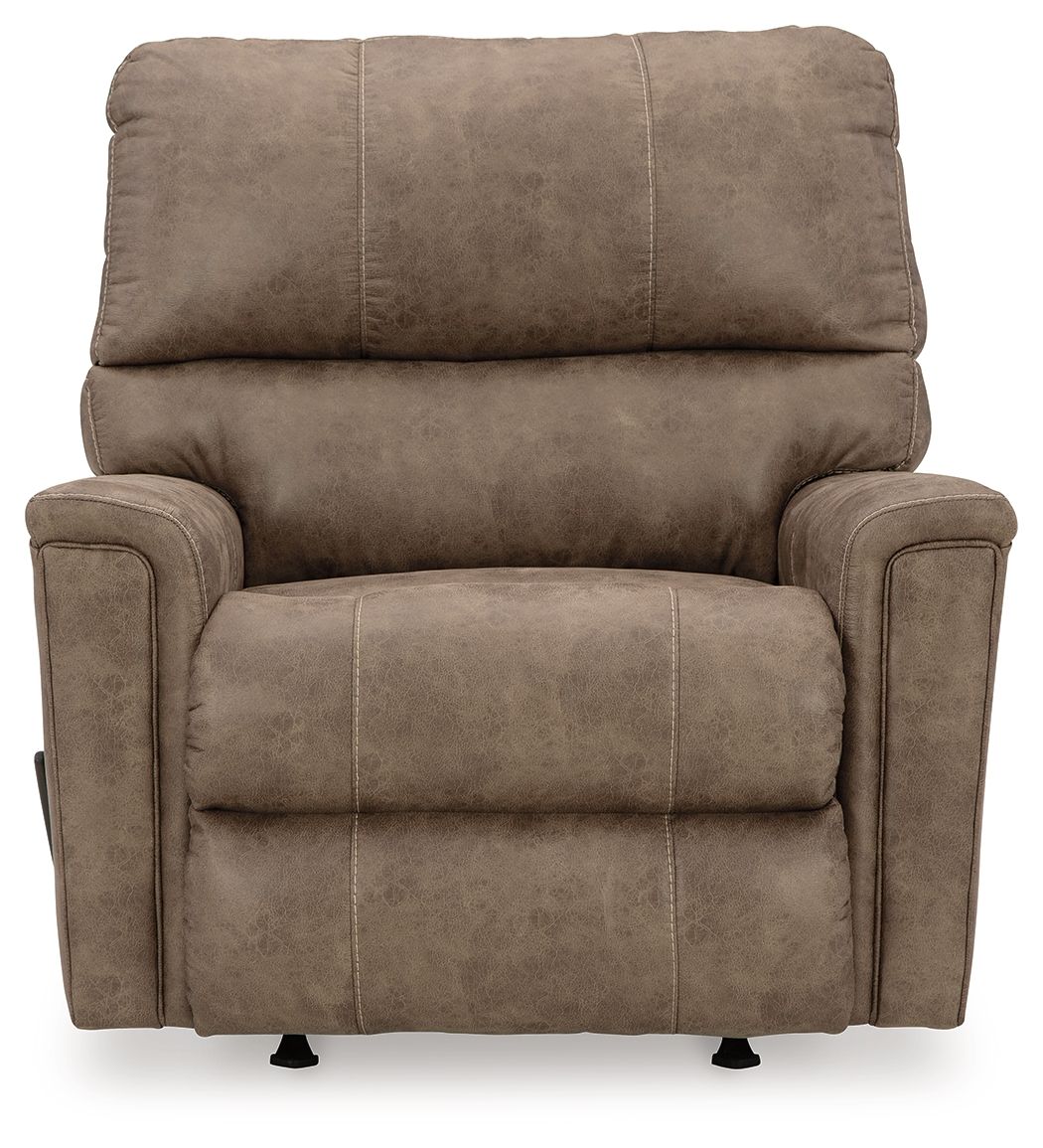 Navi - Fossil - Rocker Recliner - Faux Leather