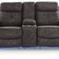 Brysonview - Double Reclining Loveseat With Console - Charcoal