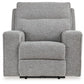 Biscoe - Power Recliner /Adj Headrest - Pewter
