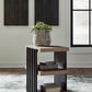 Rylandyn - Rectangular End Table - Black / Light Brown - Fraser Furniture & Mattresses
