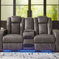 Fyne-dyme - Power Reclining Loveseat With Console/Adj Hdrst