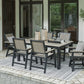 Mount Valley - Black / Driftwood - 7 Pc. - Dining Set