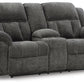 Frohn - Graphite - Dbl Reclining Loveseat With Console - Fabric