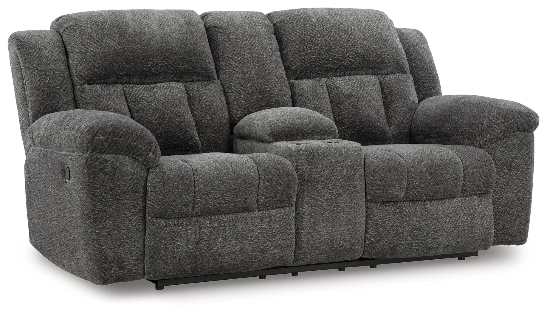 Frohn - Graphite - Dbl Reclining Loveseat With Console - Fabric