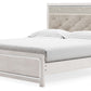 Altyra - White - King Panel Bed With Upholstered Headboard