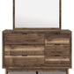 Chirason - Dresser And Mirror - Brown